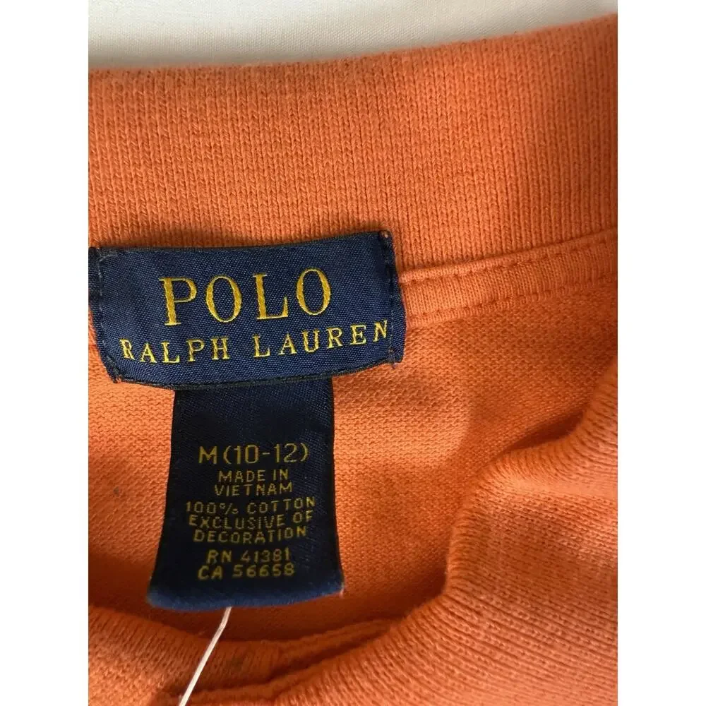 Polo Sport Ralph Lauren Kids Boys Short Sleeve Shirt Size XL Orange Size M 10-12 - Picture 2 of 4
